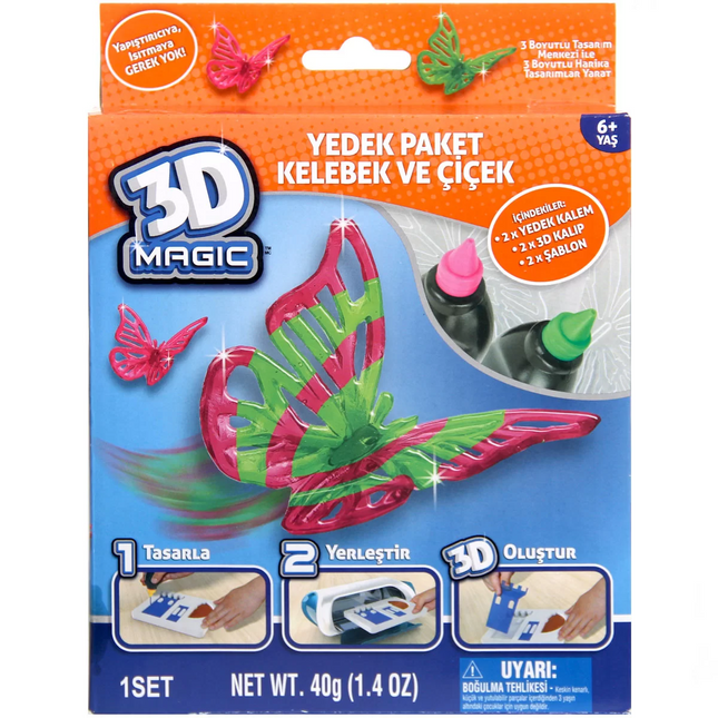 3D Magic Butterfly and Flower Spare Pack 82001