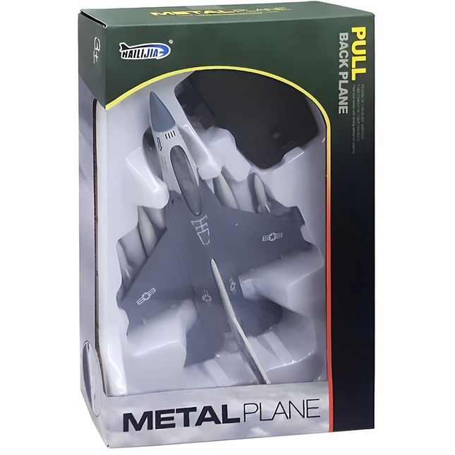 Metal Pull-and-Drop Fighter Jet