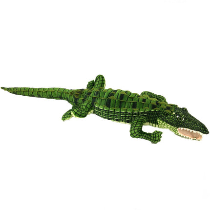 Dark Green Striped Crocodile Plush 95 cm.