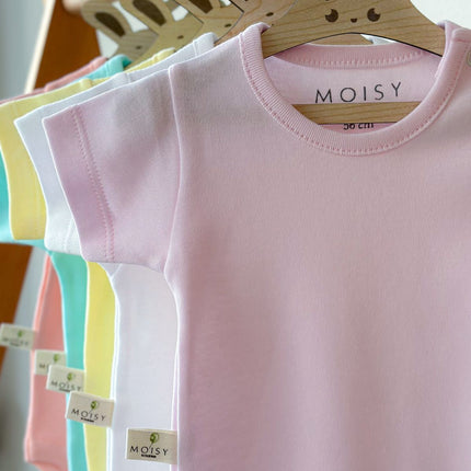 to babies Baby Girl Bodysuit, 100% Cotton, Soft Wash, Short Sleeve 5-Pack
