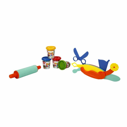 Play Dough Shaping Set 200 gr 6 Piece Pink Rolling Pin