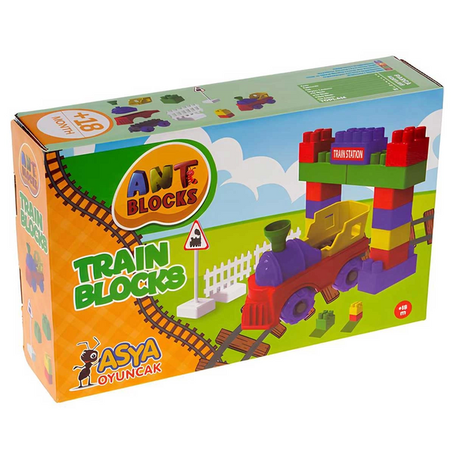 Asya Oyuncak Ant Blocks Train Set Station