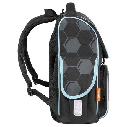 Black School Bag with Ball Pattern