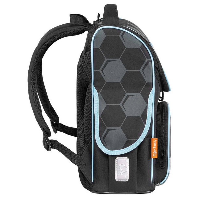 Black School Bag with Ball Pattern