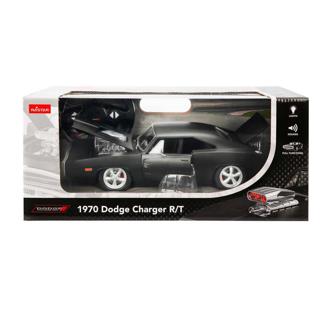 1:16 1970 Dodge Charger R/T Remote Control Car with Sound and Lights