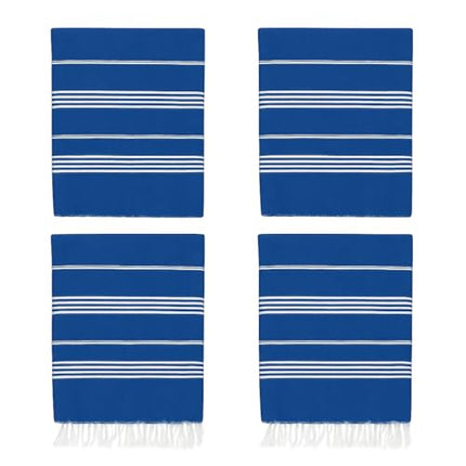 HAVLULAND 4-Pack Turkish Beach Towels – Oversized, Quick-Dry &amp; Sand-Free | Lightweight, Absorbent Bath Towels for Travel, Pool, Vacation &amp; Beach | 40” x 72” Bulk Set – Blue
