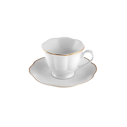KARACA Çan Turkish Coffee Cup Set for 6 People - 12 Piece Cups with Saucers - Small Porcelain Espresso Set - Ideal for Serving Greek, Arabic Coffee (3 fl oz)