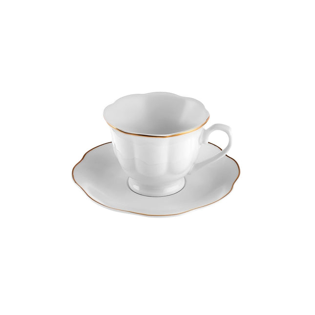 KARACA Çan Turkish Coffee Cup Set for 6 People - 12 Piece Cups with Saucers - Small Porcelain Espresso Set - Ideal for Serving Greek, Arabic Coffee (3 fl oz)