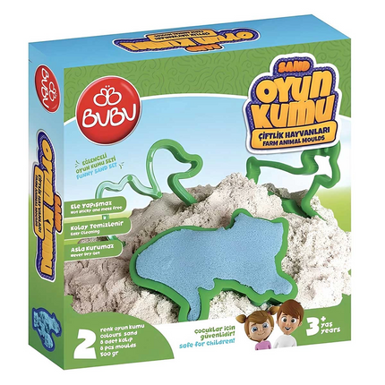 Bu-Bu Games Play Sand and Farm Animal Mold Set 500 gr