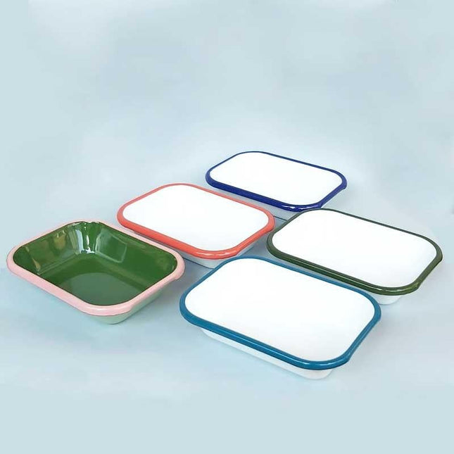 Enamel Appetizer Plate Light Green 16 cm