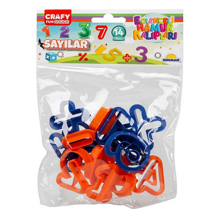 14 Piece Play Dough Mold Set – Numbers