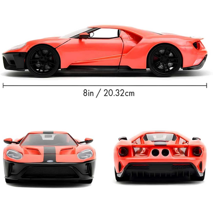 1:24 Jada Pink Slips 2017 Ford GT Metallic Orange Model Car
