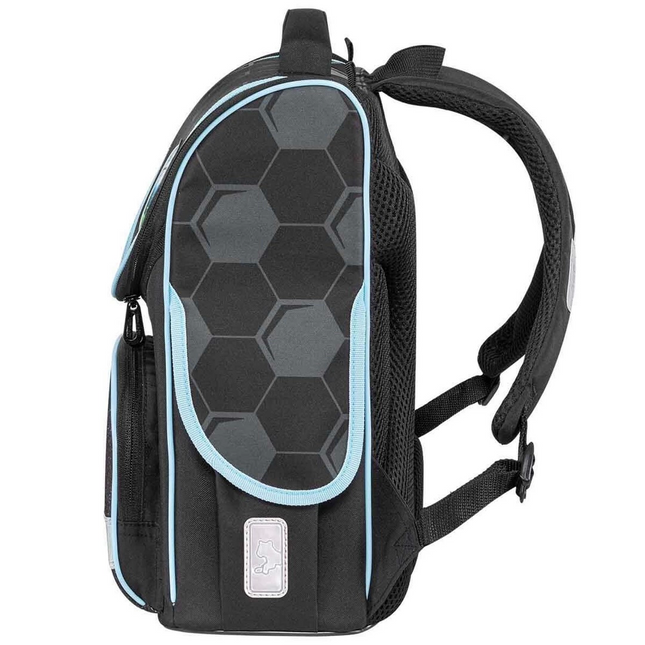 Black School Bag with Ball Pattern
