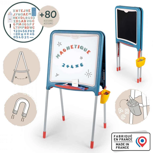 Smoby Double-Sided Magnetic Writing Board with Metal Legs 7600410308