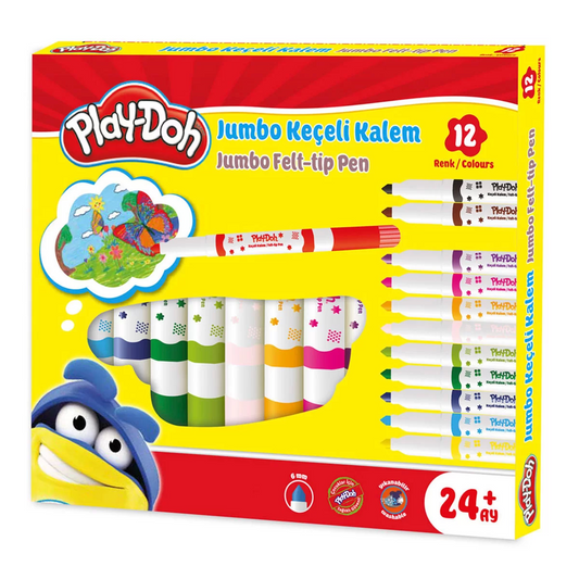 Play-Doh Jumbo Felt Tip Pens 6 mm 12-Pack