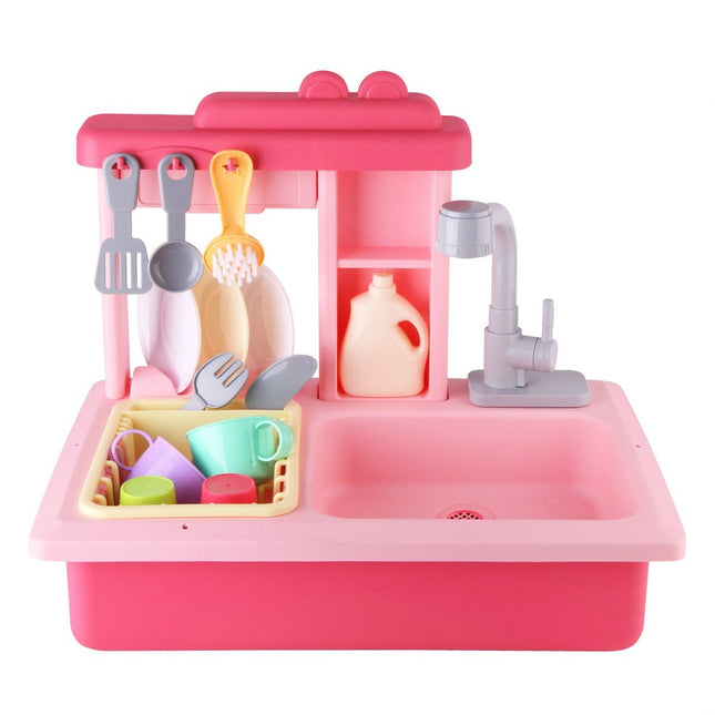 Battery-Operated Interactive Sink Set Pink