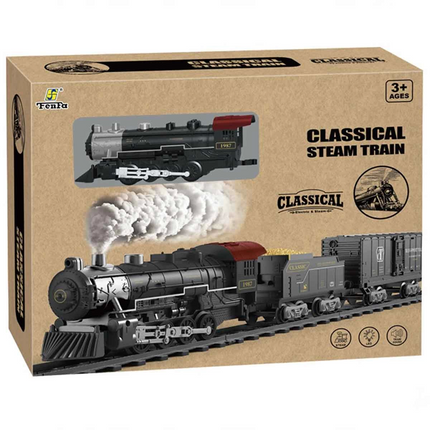 Classic Steam Battery Operated Train Set 29 Pieces 1613C