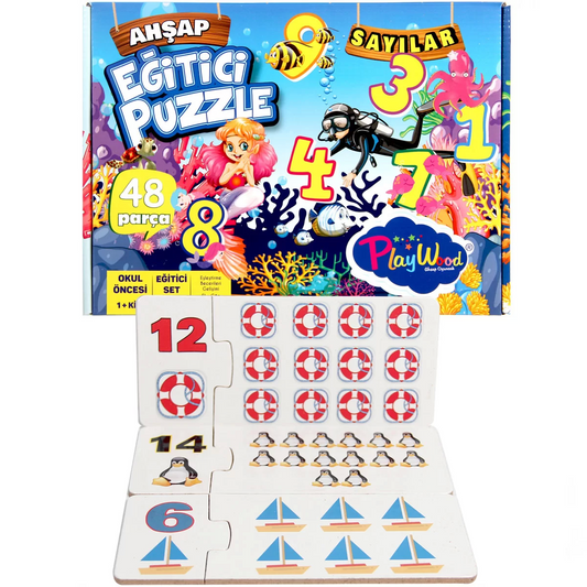 Playwood Wooden Educational Puzzle Numbers