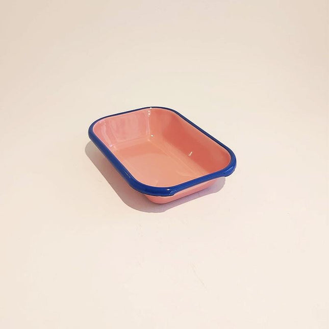 Enamel Appetizer Plate G. Dried Cobalt 17 x 12 cm