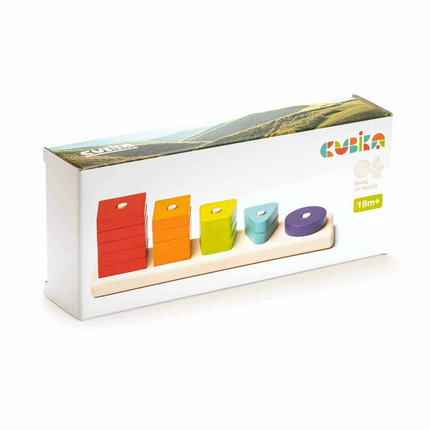 Woody Geometric Shapes 16 Pieces