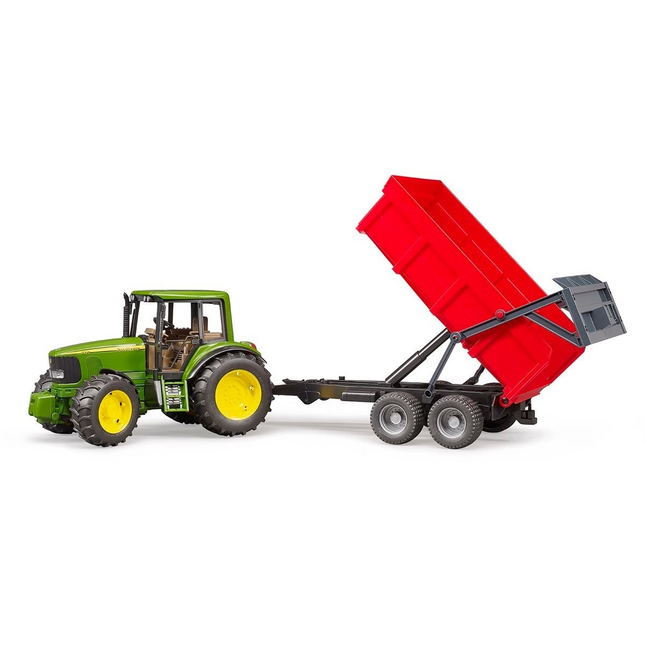John Deere 6920 Tractor and Red Trailer