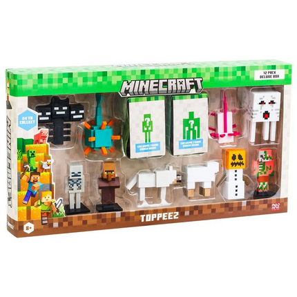 Minecraft 3D Figure Toppeez 12-Piece Deluxe Set