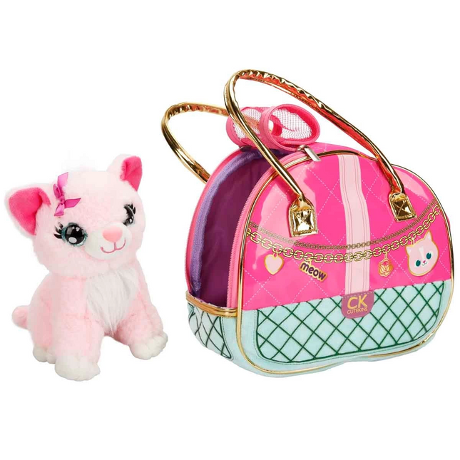Plush Cat with Toy Bag