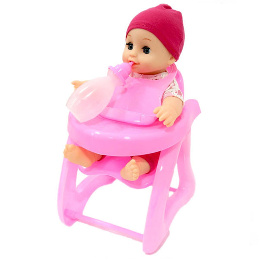 Maide Baby Wetting Her Bed in Her High Chair
