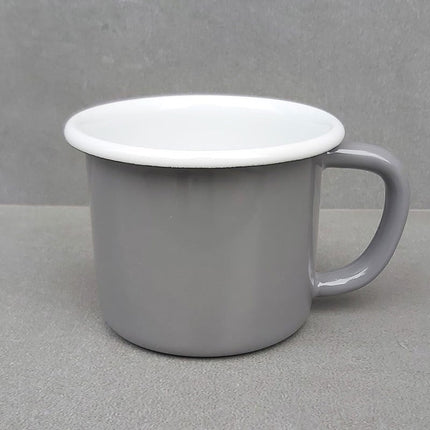 Large Enamel Mug Gray