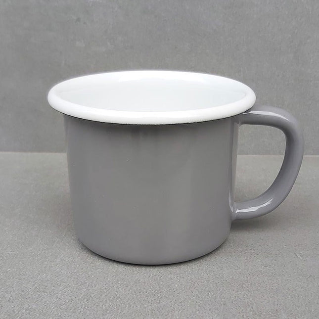 Large Enamel Mug Gray