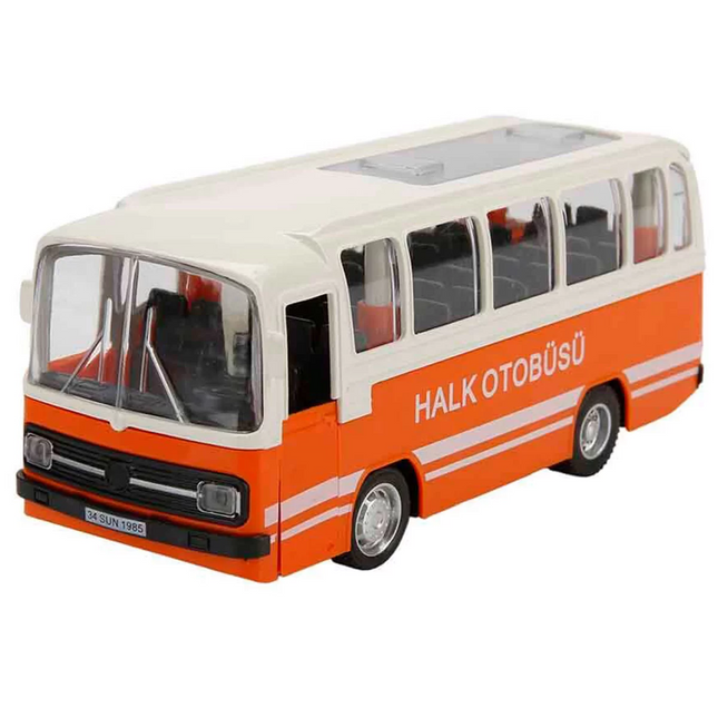 Maxx Wheels Nostalgic Public Bus with Sound and Lights 15 cm