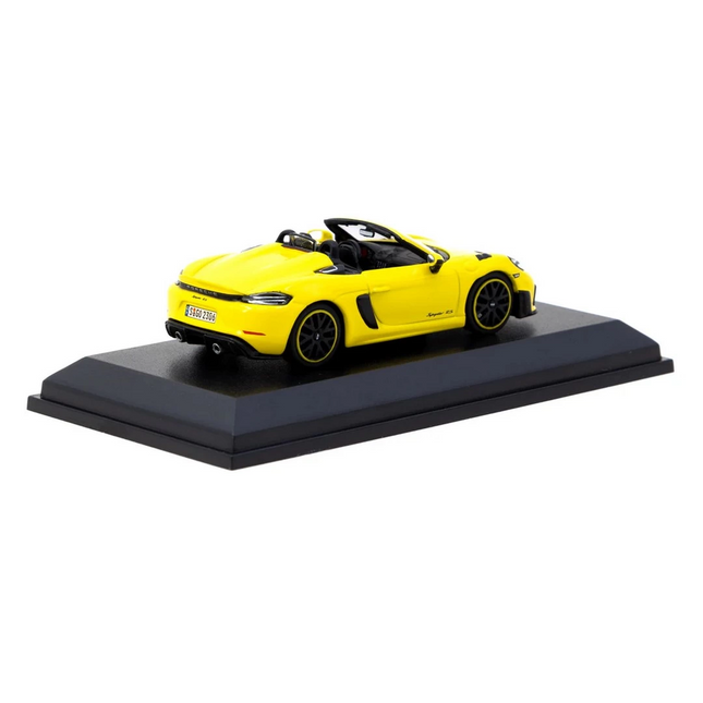 Tarmac Works x Minichamps 1/64 Porsche 718 Spyder RS ​​Racing Yellow
