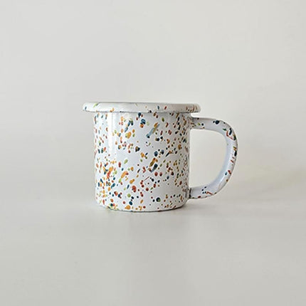 Enamel Sprinkled Pattern Small Mug Interior Blue