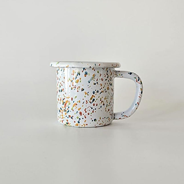 Enamel Sprinkled Pattern Small Mug Interior Blue