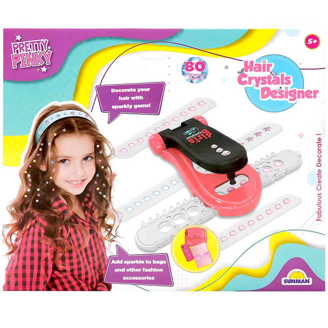 Pretty Pinky Crystal Hair Accessory Beauty Set