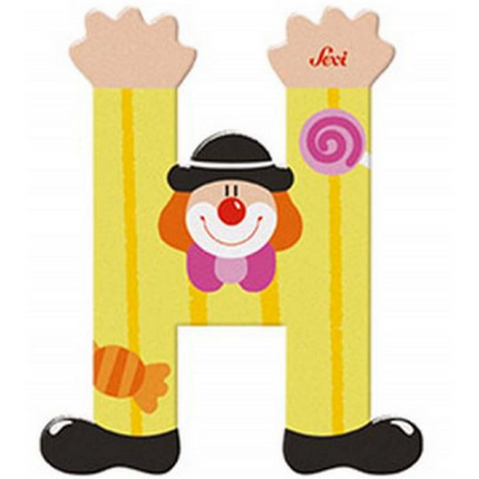 Clown Wooden Letter H