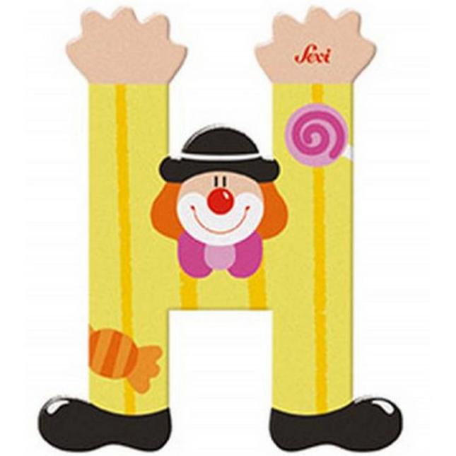 Clown Wooden Letter H