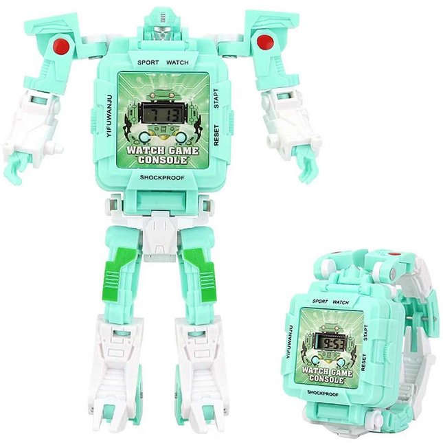 Transformable Robot Clock Game Console