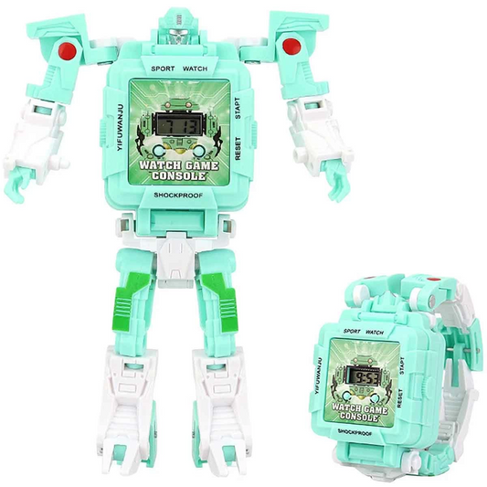 Transformable Robot Clock Game Console
