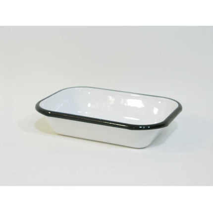 Enamel Appetizer Plate Black Band 16 cm