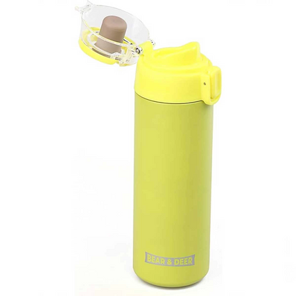 Transparent Lid Steel Water Bottle 450 ml 0033