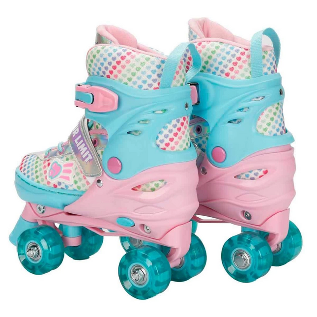 Rising Sports Lighted 4-Wheel Adjustable Skates 34-37