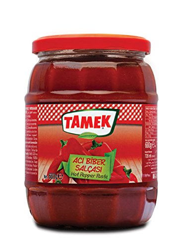 TAMEK HOT PEPPER PASTE IN JAR - TAMEK KAVANOZDA ACI BIBER SALCASI - 680 G / 25.34 OZ NET
