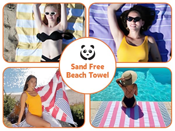 HAVLULAND |Pack of 2| Turkish Beach Towels Oversized 39x71, 100% Turkish Cotton Sand Free Quick Dry Absorbent Towel Travel Blanket for Adults Beach Gift Beach Essentials - Yellow