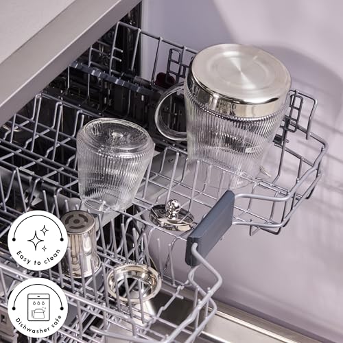 Karaca Keops Turkish Teapot with Infuser and Lid (450 ml Tea Pot &amp; 1500 ml Induction Kettle) - Borosilicate Glass Teapot Set for Stovetops - Clear Tea Maker with 10-15 Cups Capacity