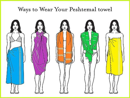 HAVLULAND Turkish Beach Towels Oversized, Quick-Dry &amp; Sand-Free | Lightweight, Absorbent Bath Towels for Travel, Pool, Vacation &amp; Beach | 40” x 72” Bulk Set