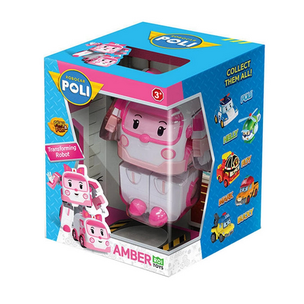 Robocar Poli Transforming Robot Figure Amber