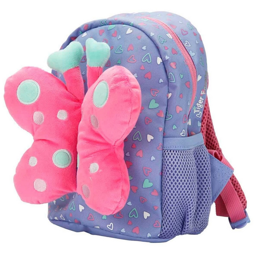 Purple Kindergarten Bag with Plush Butterfly