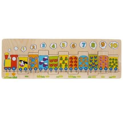 Wooden Numbered Trains 10 Pieces