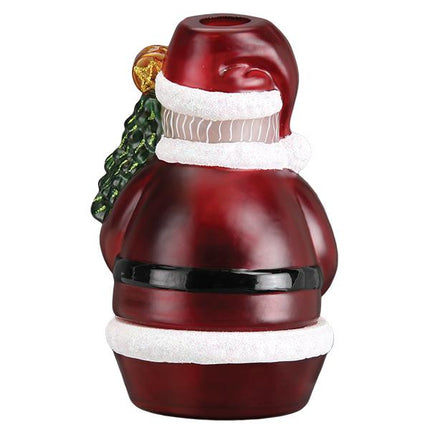 Santa With Tree Candle Light